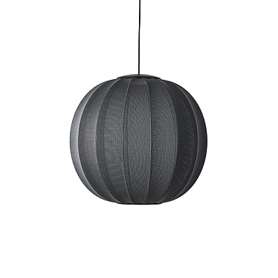 KW60 BL LED Knit-Wit Made By Hand Потолочный светильник Ø60 с чёрным тканевым абажуром LED