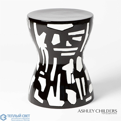 Abstract Stool-Black/White Global Views стул