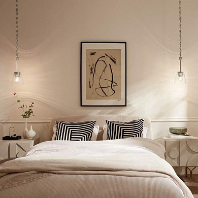 подвесной светильник с никелевым плафоном