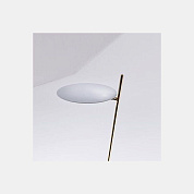 Lederam F1 - Lampadaire/Disque blanc - tige or