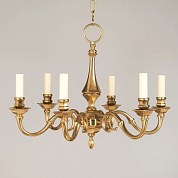 CL0074.BR.SE Arnhem Chandelier, Brass, 6 Lights