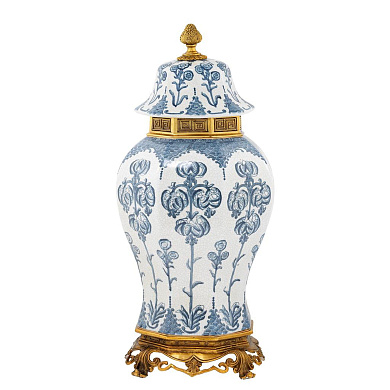 109953 Vase Debussy blue керамика Eichholtz