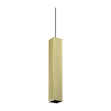 Подвесной светильник Look SP1 SQUARE D60 H400 Ideal Lux 371702, латунь