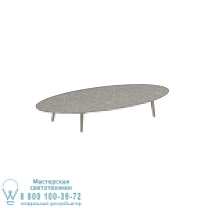 НИЗКИЙ СТОЛ STYLETTO LOUNGE 250X130CM, АЛЮМИНИЕВЫЕ НОЖКИ, ПЕСОЧНАЯ КЕРАМИКА, СТОЛЕШНИЦА CEPPO DOLOMITICA Royal Botania