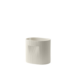 RIDPLA24A02 Muuto Ridge кашпо цилиндрическое кремово белое 24 см