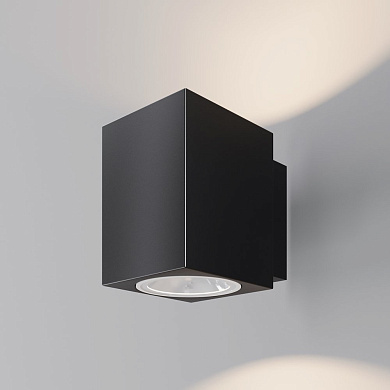 Уличный настенный светильник Maytoni Block 10W 800лм Черный O507WL-L10B3K