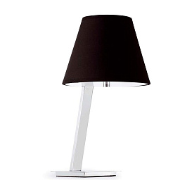 68501 Faro Barcelona MOMA настольная лампа чёрная с коническим абажуром