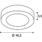 SLV 1003015 SENSER 18 ROUND светильник накладной 12Вт с LED 3000K, 880лм, белый