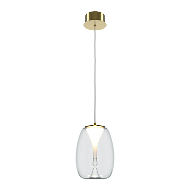 подвесной светильник в форме капли с золотистой верхней частью
