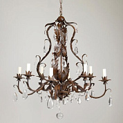 CL0110.RU.SE Chambord Rust & Crystal Chandelier, 8 Lights