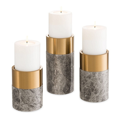 113286 Candle Holder Sierra set of 3 Подсвечник Eichholtz