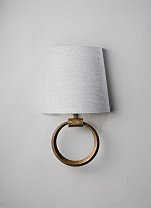 French Brass shown with 10 Open back Empire in Natural Linen with Cream Card lining