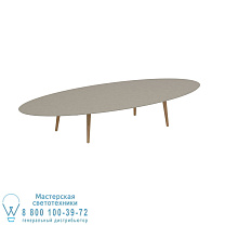 СТОЛ STYLETTO HIGH LOUNGE 320X140CM НОЖКИ ИЗ ТИКА, КЕРАМИЧЕСКАЯ ВЕРХНЯЯ ВЕРХНЯЯ ЖЕМЧУЖНО-СЕРЫЙ Royal Botania