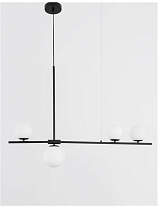 Opal Glass Black Metal LED G9 4x5 Watt 100-240Volt IP20 Bulb Excluded L: 100 W: 15 H: 120 cm