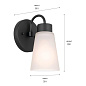 Erma 4.25" 1 Light Wall Sconce Black настенный светильник 52445BK Kichler — фото 5