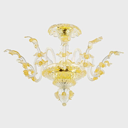 apollo-oro-plafoniera-a-foglie-1 Sogni Di Cristallo Apollo with Leaves Потолочный светильник