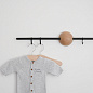 Hoop rack White pigmented oak Woud, вешалка для одежды — фото 2