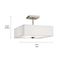 Shailene 14" 3 Light Semi Flush Brushed Nickel потолочный светильник 43691NI Kichler