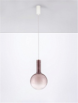 Triac Dimmable Gradient Brown Glass, Gold Metal & Matt White Metal Base LED 6 Watt 220-240Volt 330Lm 3000K IP20 D: 25 H: 170 cm