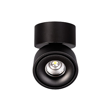 потолочный светильник с одним регулируемым спотом чёрного цвета