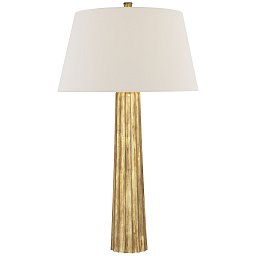 CHA8906GI-L Visual Comfort Fluted spire настольная лампа с золотистым основанием и абажуром из ткани