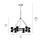 Baland LED 31" 12 Light Chandelier Black and Polished Nickel люстра 52418BKLED Kichler — фото 2