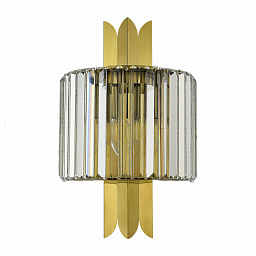 SL1635.301.02 ST-Luce Nari накладной светильник цилиндрической формы с латунным каркасом и стеклянными вставками