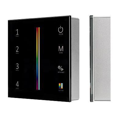 028310 Arlight Панель Sens SMART-P55-MULTI Black (3V, 4 зоны, 2.4G)