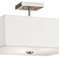 Shailene 3 Light Square Semi Flush Brushed Nickel потолочный светильник 43693NI Kichler — фото 2