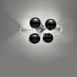 Metal Lux Atom AP 6 sfere бра со сферическим рассеивателем чёрный 255.102.03 — фото 1