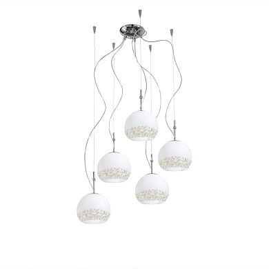 подвесной светильник с хромированными элементами