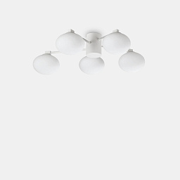 322698 Ideal Lux HERMES PL5 D60 BIANCO потолочный светильник белый
