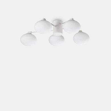 322698 Ideal Lux HERMES PL5 D60 BIANCO потолочный светильник белый