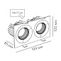 Встраиваемый светильник SPACE X 22.30 W 2FW Led Techology — фото 1