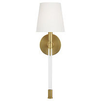 Hanover Sconce патинированная латунь с льняным абажуром