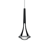RAIN PENDANT CHROME MATT BLACK ACCENT 3000K O.C. 156014