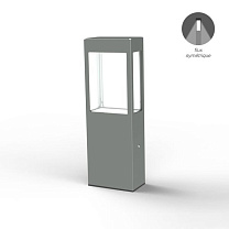 Tetra N° 2; Clear polycarbonate Built-in LED 2700°K warm white SYM 12W; Metal grey