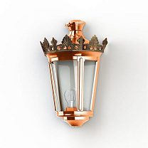 Louvre N° 4; one-piece clear glass E27 105W; Patined lacquered copper
