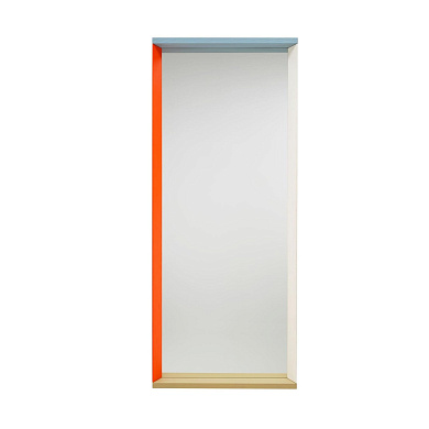 20140723 Colour Frame Vitra Зеркало прямоугольное большое с синей и оранжевой рамкой