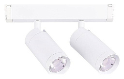 ST660.586.20 ST-Luce Skyline 220 двухламповый трековый прожектор с цилиндрическими модулями белого цвета для магнитного трека 230V
