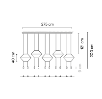 Wireflow Lineal,Pendant Black 2700K,1-10V PUSH