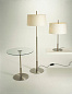 DIATB04 Santa & Cole Diana TABLE LAMP: LAMPSHADE: BLACK LINEN, UPPER DIFFUSER: ST Настольная лампа с абажуром золотой — фото 8