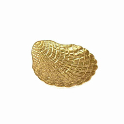 0003083-602 Villari Shell декоративная тарелка в форме раковины золотистого цвета