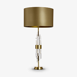 TL122-SM Bella Figura Bond Street настольная лампа с компактным абажуром и прозрачной ножкой из стекла