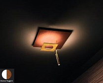 PETRA  PLAFONIERA 66x66 25,2+13W 3000K  BIANCO- RUGGINE