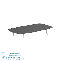 STYLETTO НИЗКИЙ СТОЛ ДЛЯ ГОСТИНОЙ 220x120CM АЛЮМИНИЕВЫЕ НОЖКИ БЕЛАЯ КЕРАМИЧЕСКАЯ СТОЛЕШНИЦА ЧЕРНЫЙ Royal Botania