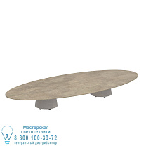 СТОЛ CONIX ELLIPSE 320X140 CM НИЗКИЕ НОЖКИ ДЛЯ ГОСТИНОЙ БЕТОН ЦЕМЕНТ СЕРЫЙ - СТОЛ КЕРАМИЧЕСКАЯ TERRA SABBIA Royal Botania