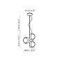 554.25.C74-C41 Tooy Muse SP 5L дизайнерский подвес с пятью источниками света чёрный; латунь — фото 3