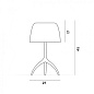 FN026001E_58D Foscarini Lumiere Nuances TL L настольный светильник со стеклянным плафоном нейтральный песочный — фото 3