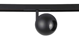 CLT 0.33 005 12W BL 4000K Crystal Lux SPACE магнитный трековый прожектор чёрного цвета с шаровым модулем 12W для трека 48V